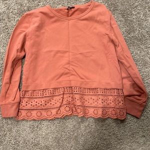 Jcrew sweatshirt with lace detail